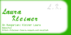 laura kleiner business card